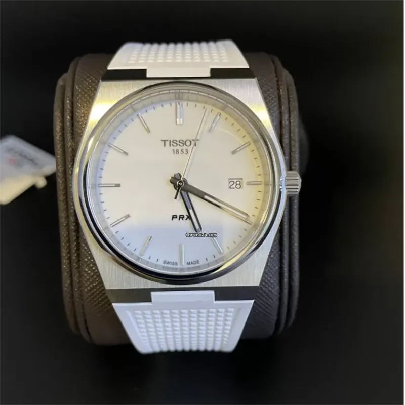 Tissot PRX Swiss Quartz White Dial & Strap Men's Watch- T137.410.17.011.00